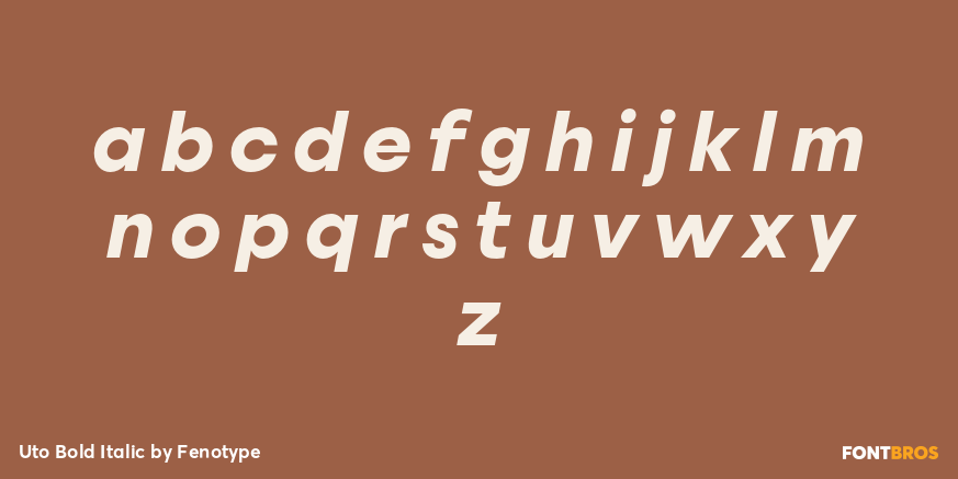 Uto Bold Italic Font Poster #3