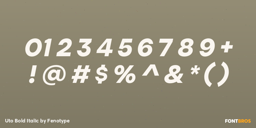 Uto Bold Italic Font Poster #4