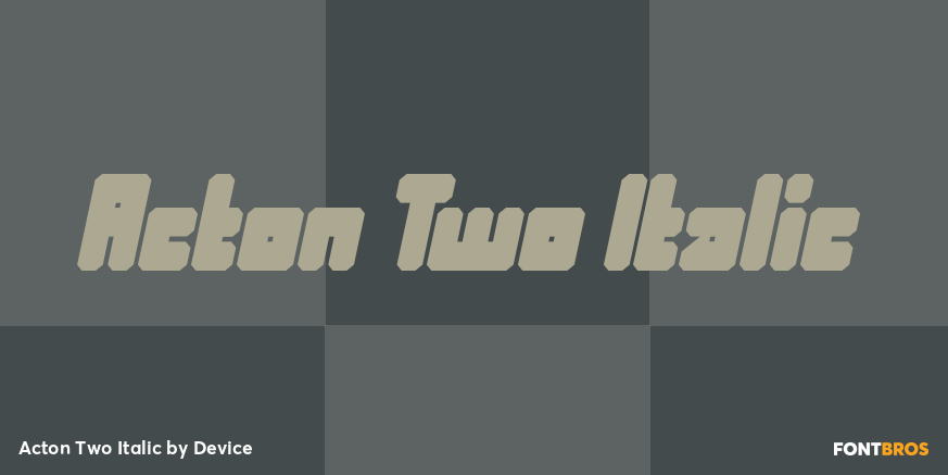Acton Two Italic Font Poster #1