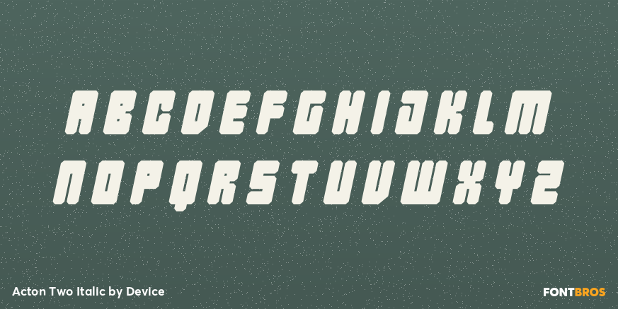 Acton Two Italic Font Poster #2