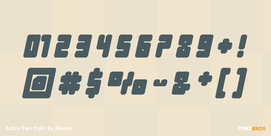 Acton Two Italic Font Poster #4