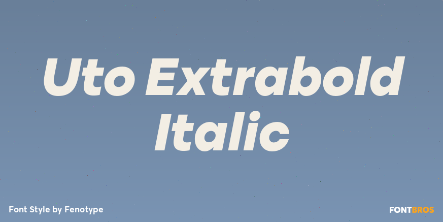 Uto Extrabold Italic Poster