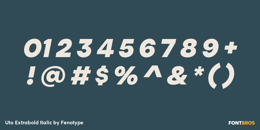 Uto Extrabold Italic Font Poster #1