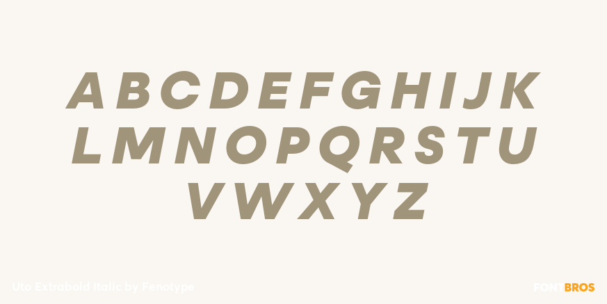 Uto Extrabold Italic Font Poster #1