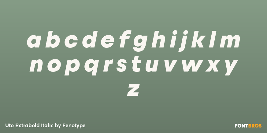 Uto Extrabold Italic Font Poster #1