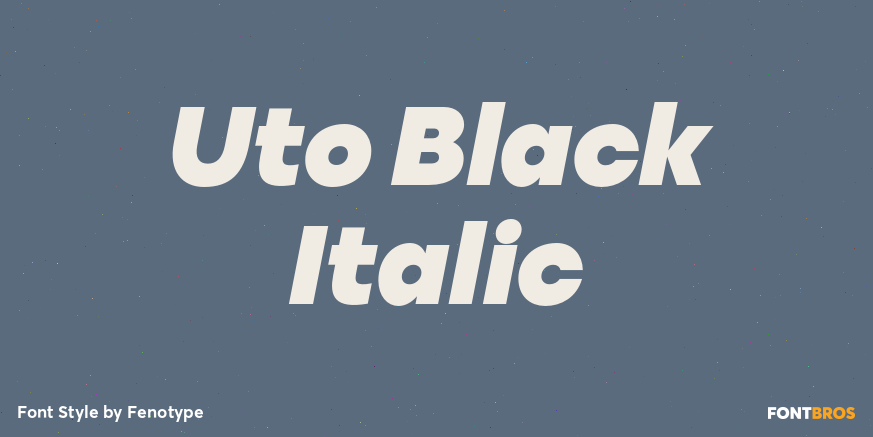 Uto Black Italic Font Poster #1