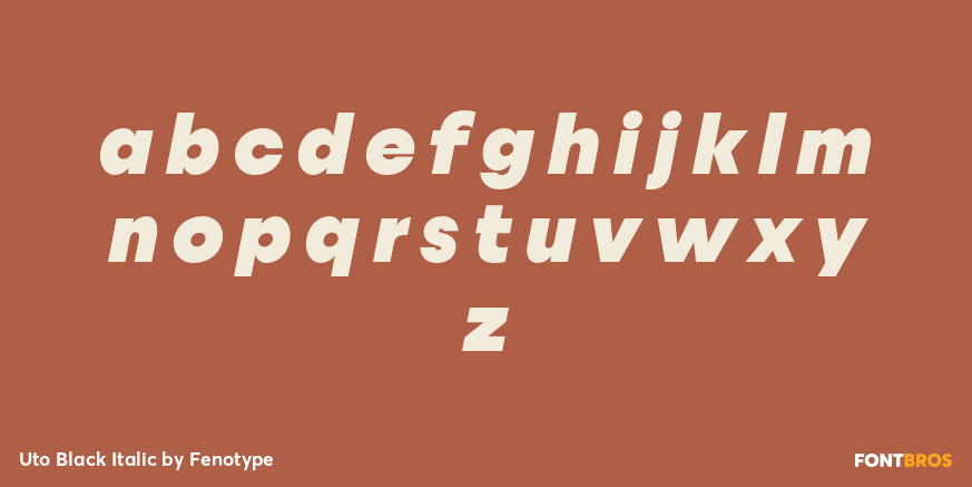 Uto Black Italic Font Poster #3