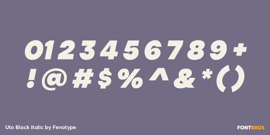 Uto Black Italic Font Poster #4