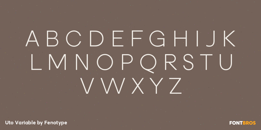 Uto Variable Font Poster #2