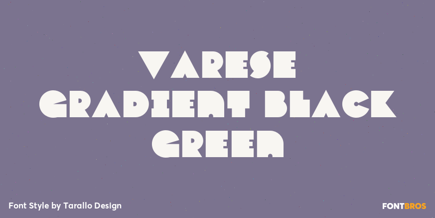 Varese Gradient Black Green Font Poster #1