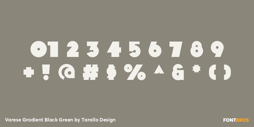 Varese Gradient Black Green Font Poster #1