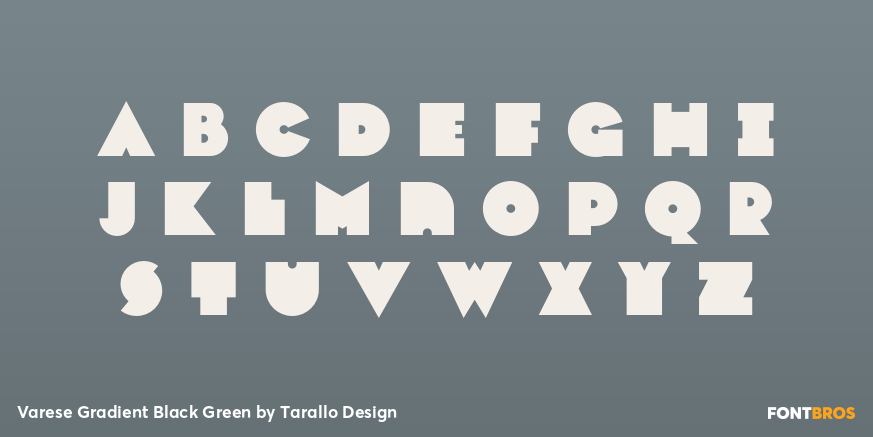 Varese Gradient Black Green Font Poster #1