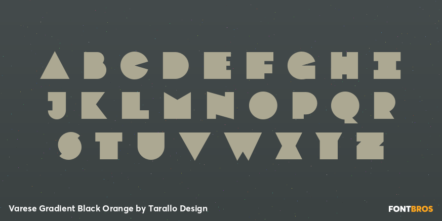 Varese Gradient Black Orange Font Poster #2