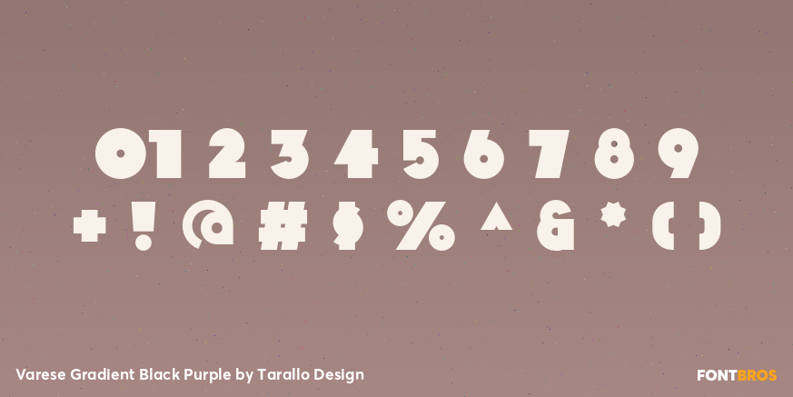 Varese Gradient Black Purple Font Poster #4