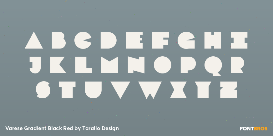 Varese Gradient Black Red Font Poster #1