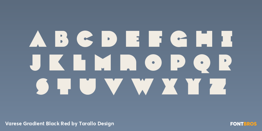 Varese Gradient Black Red Font Poster #1