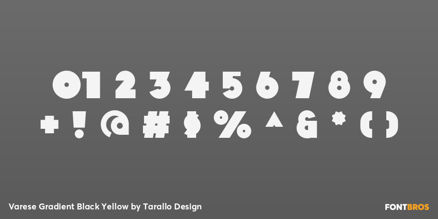 Varese Gradient Black Yellow Font Poster #4