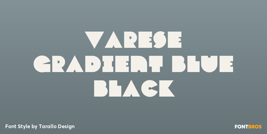 Varese Gradient Blue Black Font Poster #1