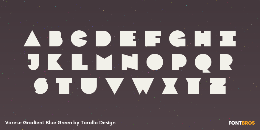 Varese Gradient Blue Green Font Poster #2