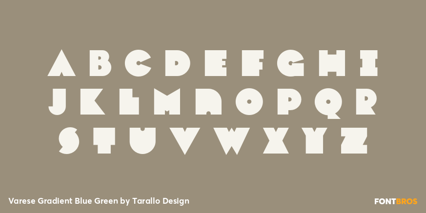 Varese Gradient Blue Green Font Poster #3