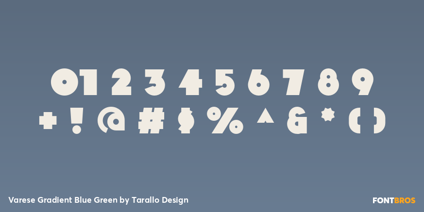 Varese Gradient Blue Green Font Poster #4