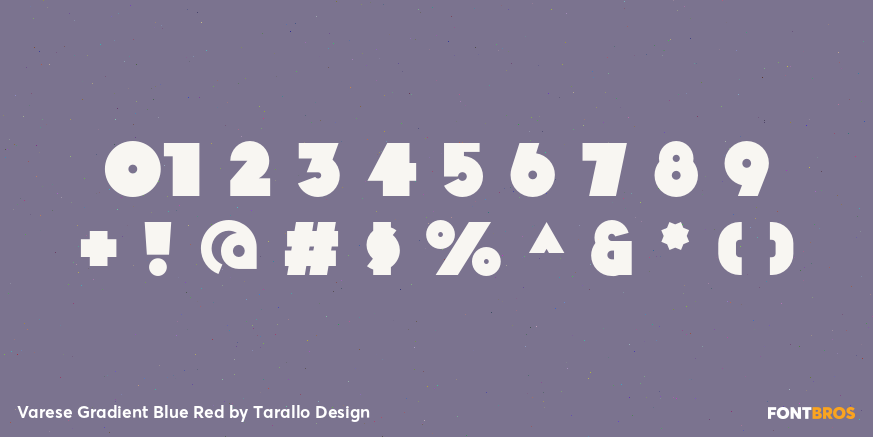 Varese Gradient Blue Red Font Poster #1