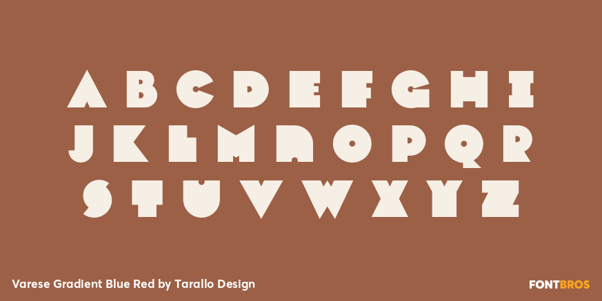 Varese Gradient Blue Red Font Poster #1