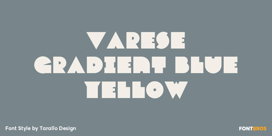 Varese Gradient Blue Yellow Font Poster #1