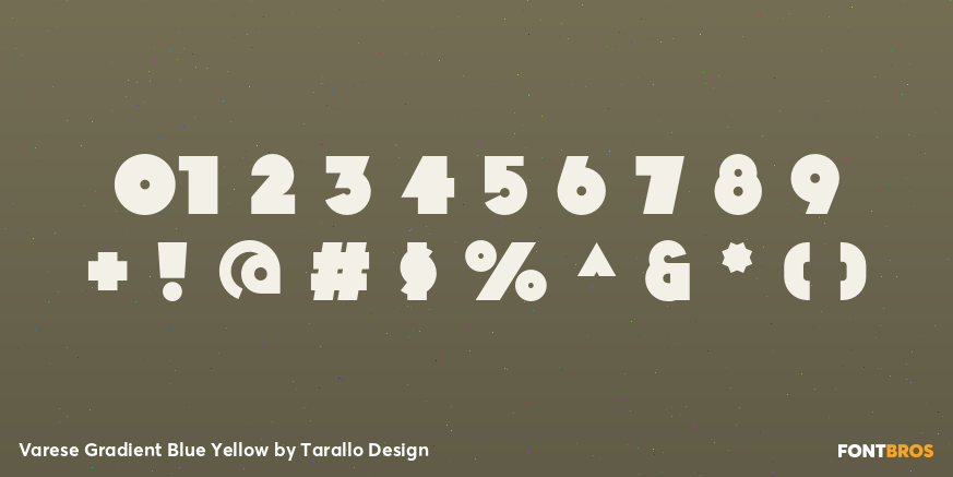 Varese Gradient Blue Yellow Font Poster #4