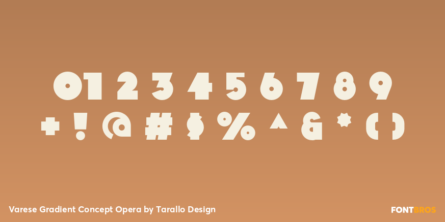 Varese Gradient Concept Opera Font Poster #4