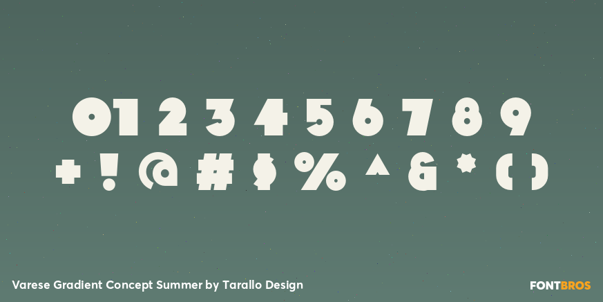 Varese Gradient Concept Summer Font Poster #4