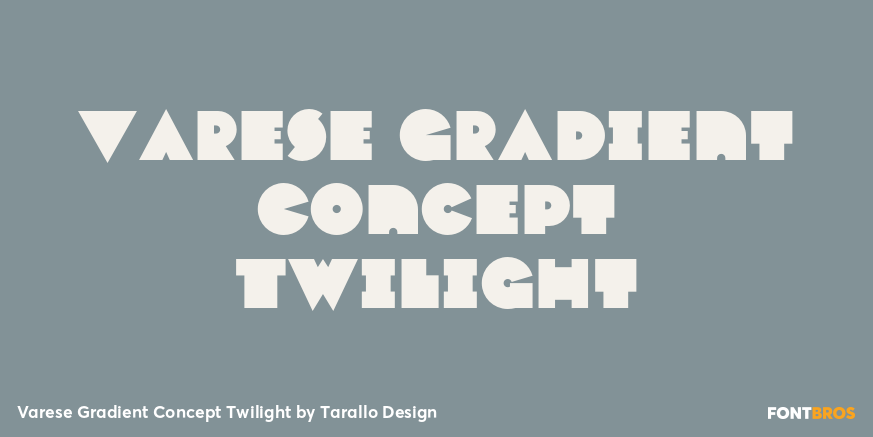 Varese Gradient Concept Twilight Font Poster #1