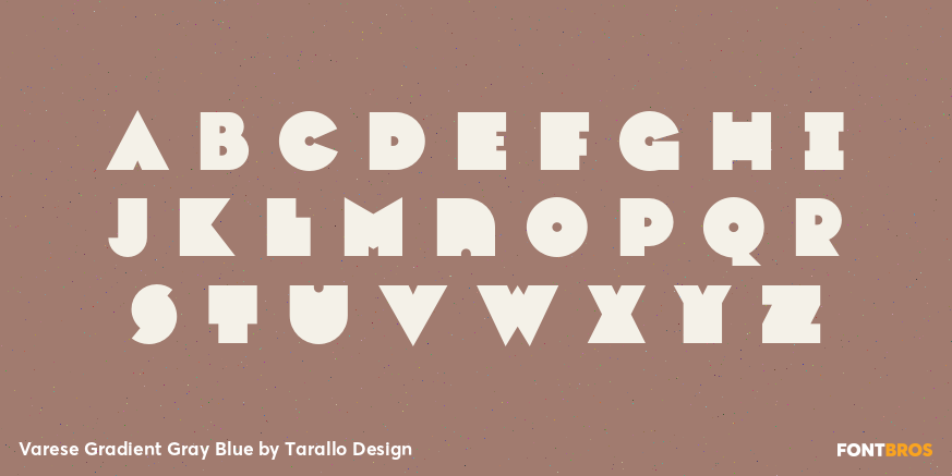 Varese Gradient Gray Blue Font Poster #3