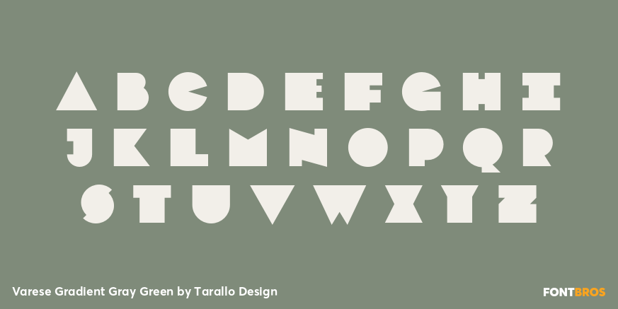 Varese Gradient Gray Green Font Poster #2