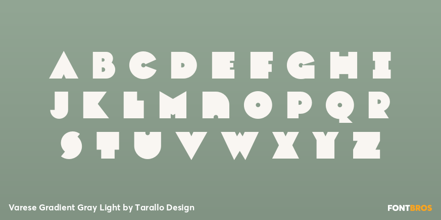 Varese Gradient Gray Light Font Poster #3