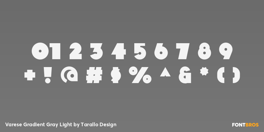 Varese Gradient Gray Light Font Poster #4