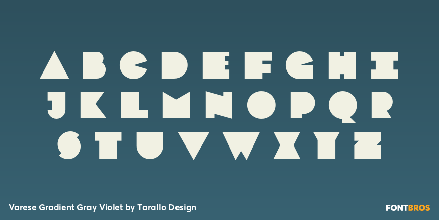 Varese Gradient Gray Violet Font Poster #2