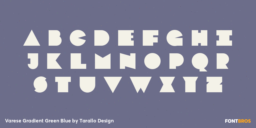 Varese Gradient Green Blue Font Poster #2