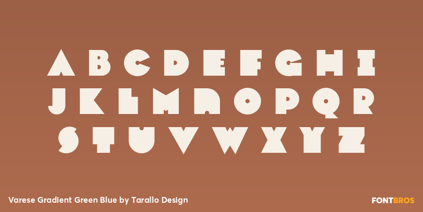 Varese Gradient Green Blue Font Poster #3