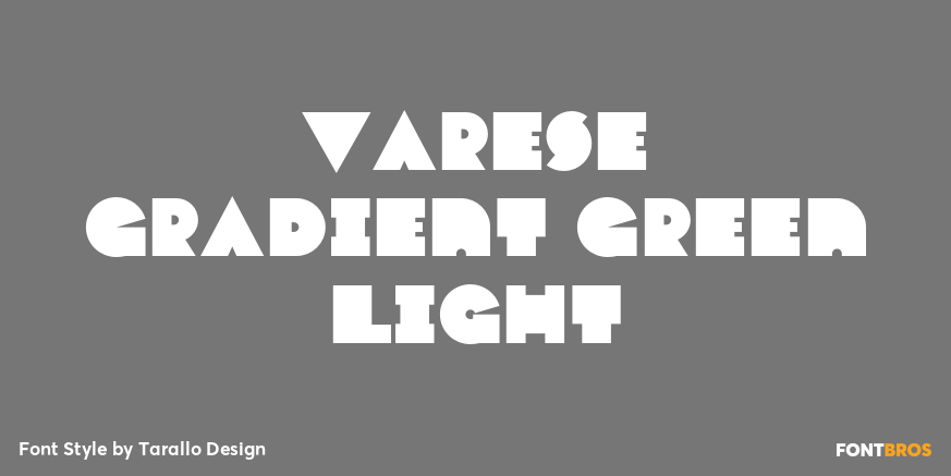 Varese Gradient Green Light Font Poster #1