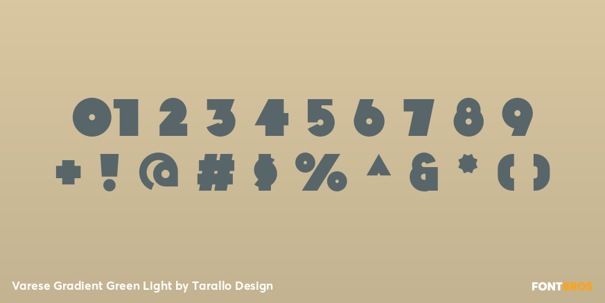 Varese Gradient Green Light Font Poster #4