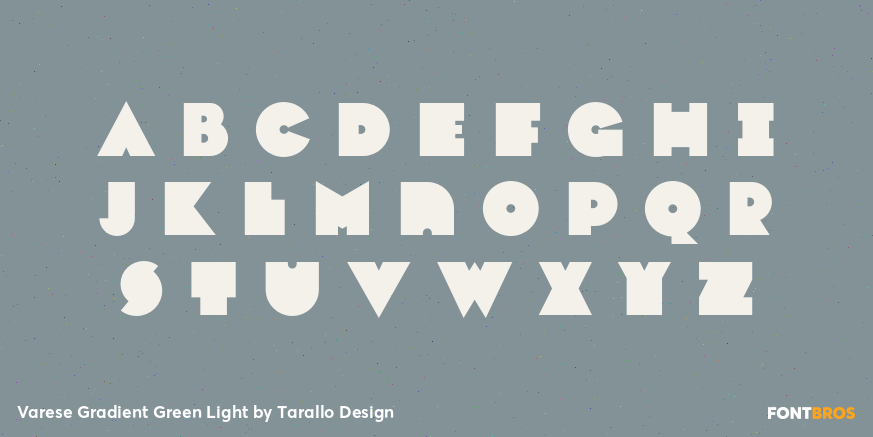 Varese Gradient Green Light Font Poster #3