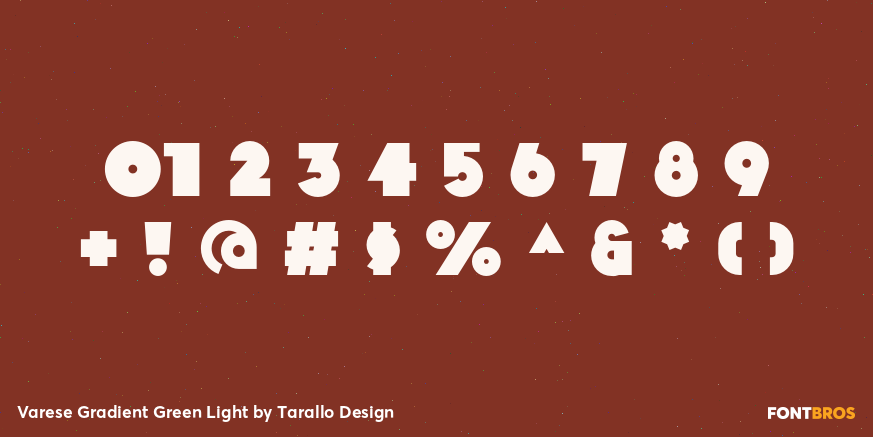 Varese Gradient Green Light Font Poster #4