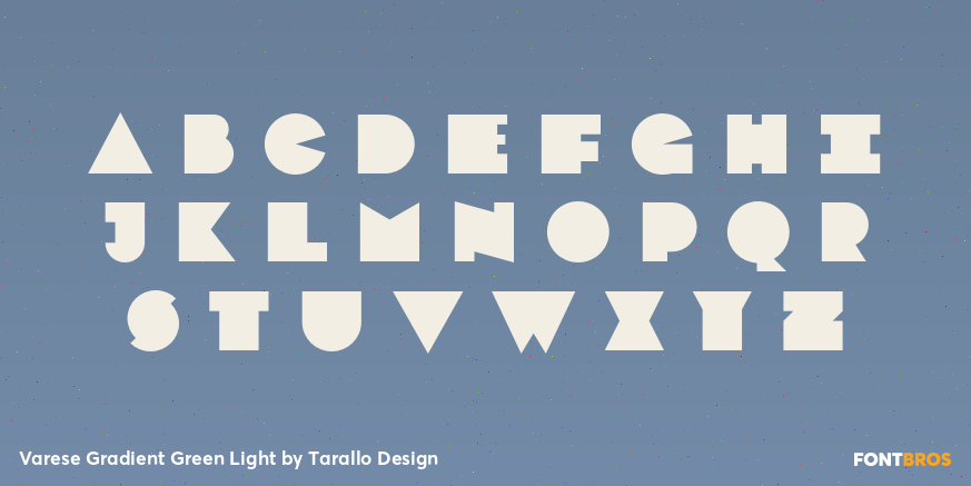 Varese Gradient Green Light Font Poster #2