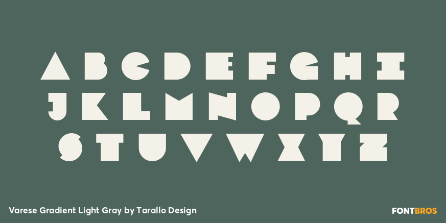 Varese Gradient Light Gray Font Poster #2