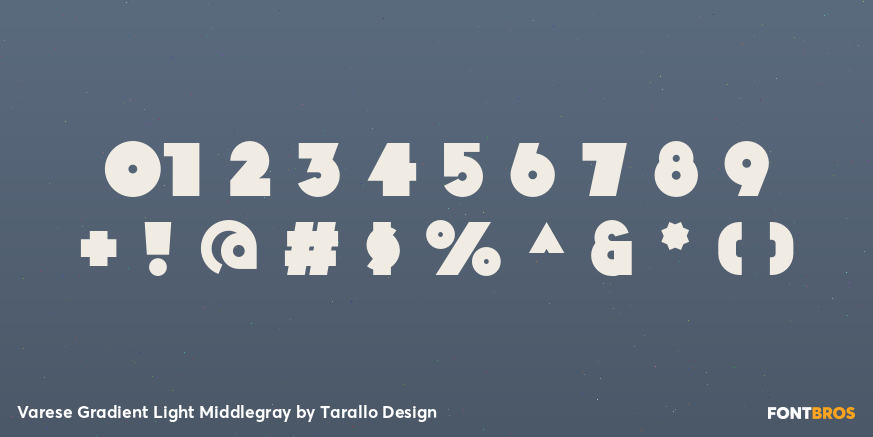 Varese Gradient Light Middlegray Font Poster #4
