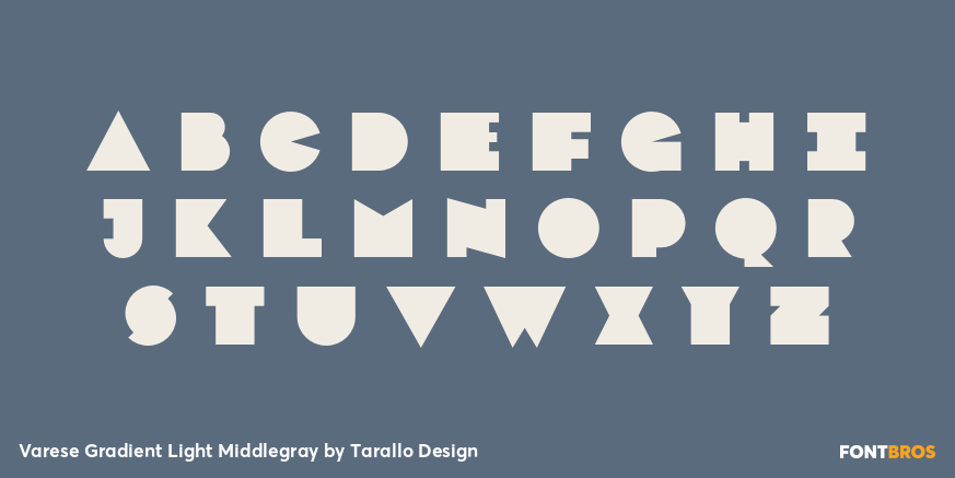 Varese Gradient Light Middlegray Font Poster #2