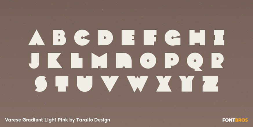 Varese Gradient Light Pink Font Poster #3