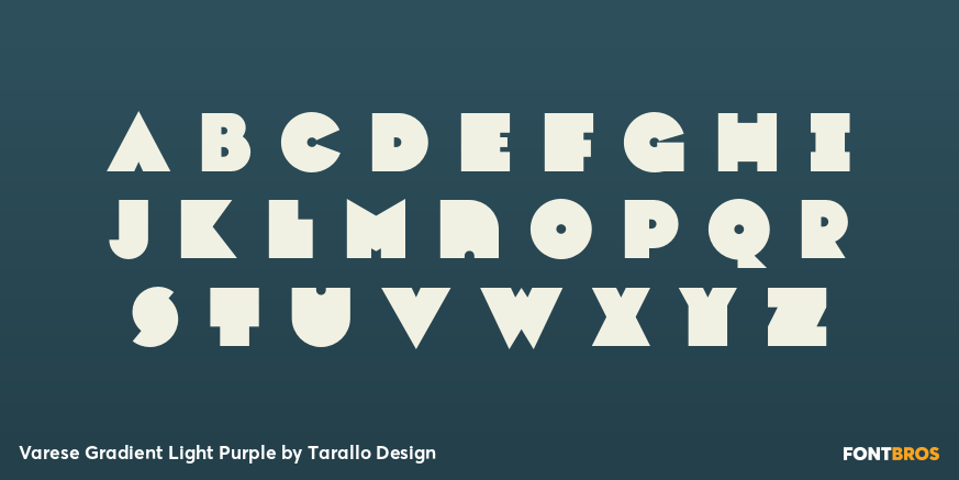 Varese Gradient Light Purple Font Poster #3