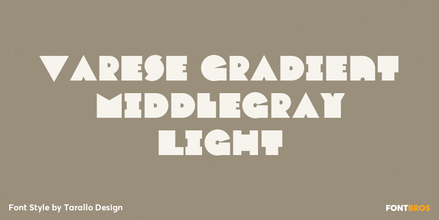 Varese Gradient Middlegray Light Font Poster #1